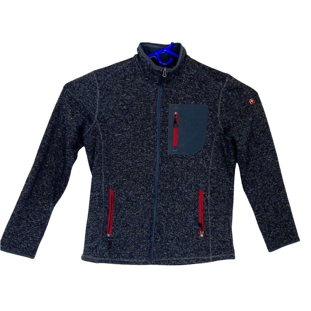 SWISS TECH Women Jacket Size L‎ Black Fleece Lined Long Sleeve Coat Outdoors